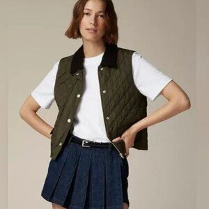 J. Crew Women's Dark NAVY Quilted Vest